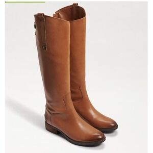 Sam Edelman Penny Womens Riding Knee High Leather‎ Boots Whiskey Brown 7M NIB